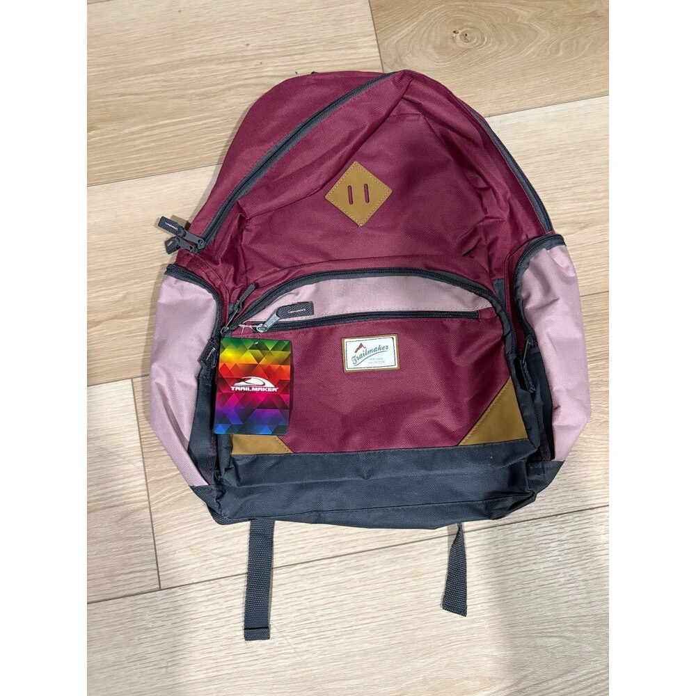 Trailmaker Heritage Multi-Pocket Backpacks With Laptop Storage Rose Padded Strap